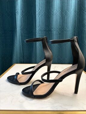 Call It Spring Black Strappy High-Heel Sandals